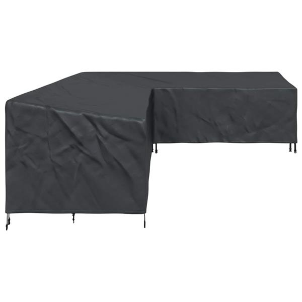 Grote foto vidaxl meubelhoes zwart 330 x 255 x 80 cm 210d oxford stof tuin en terras tuinmeubelen