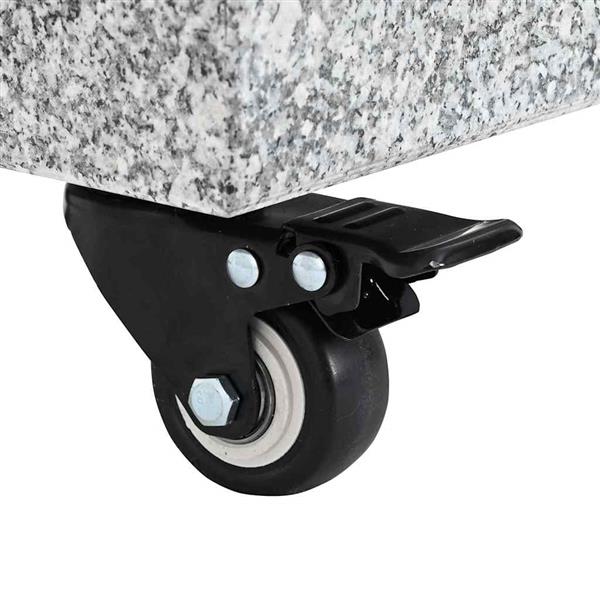 Grote foto vidaxl parasolvoet 30kg grijs graniet vierkant tuin en terras overige tuin en terras