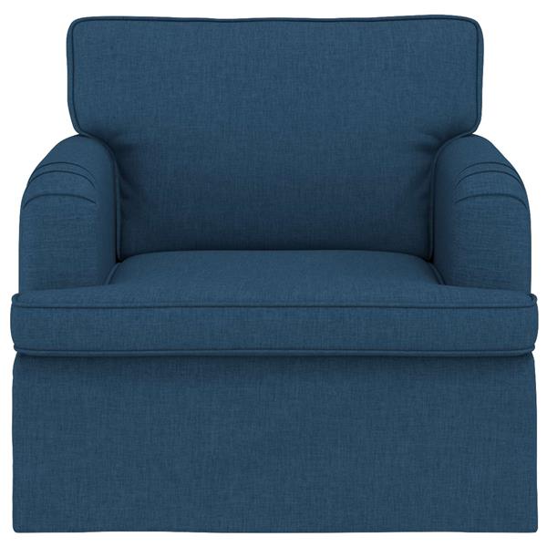 Grote foto vidaxl bank blauw 84 x 80 x 85 cm stof huis en inrichting bankstellen