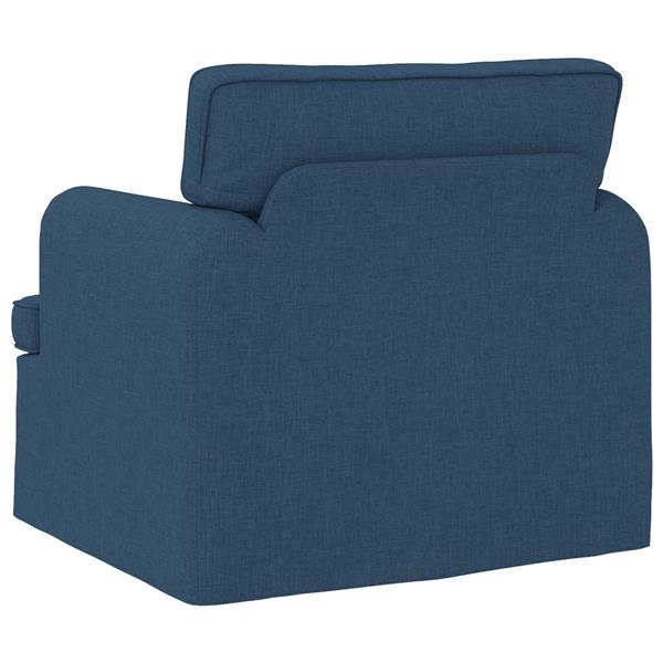 Grote foto vidaxl bank blauw 84 x 80 x 85 cm stof huis en inrichting bankstellen