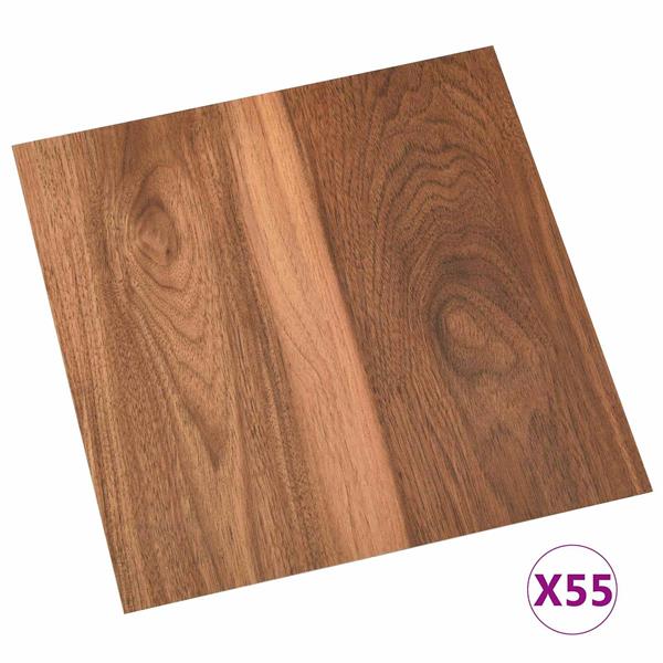 Grote foto vidaxl vloerplanken donker hout 5 11 m 55 st pvc doe het zelf en verbouw tegels
