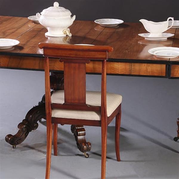 Grote foto lange eetkamertafel wortelnoten willem iii ca 1875 permanente lengte no.212825 antiek en kunst stoelen en banken