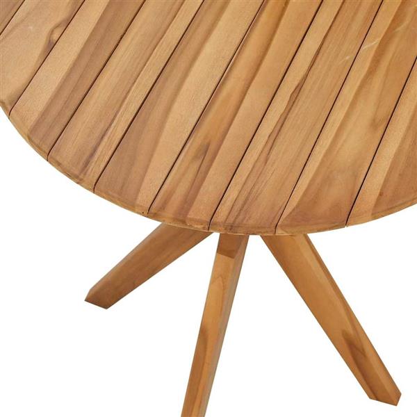 Grote foto vidaxl bijzettafel bruin 70 x 70 x 75 cm massief teakhout tuin en terras tuinmeubelen