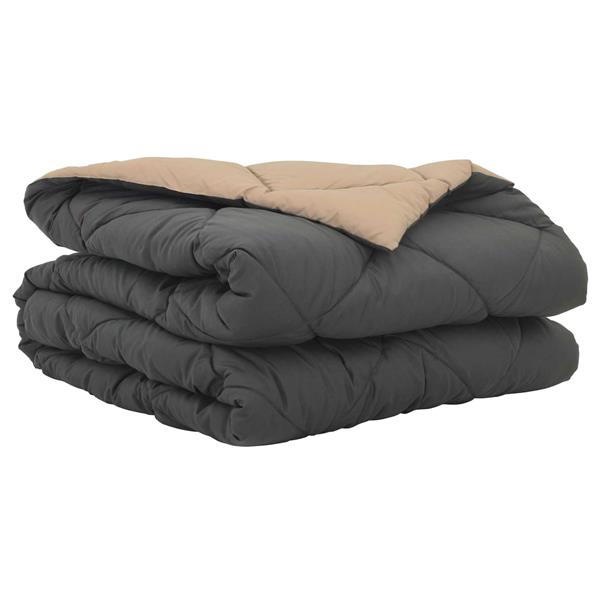 Grote foto vidaxl zomerdekbed antraciet en taupe 220 x 140 cm microfiber huis en inrichting bedden