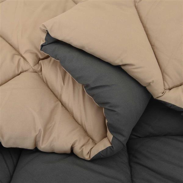 Grote foto vidaxl zomerdekbed antraciet en taupe 220 x 140 cm microfiber huis en inrichting bedden