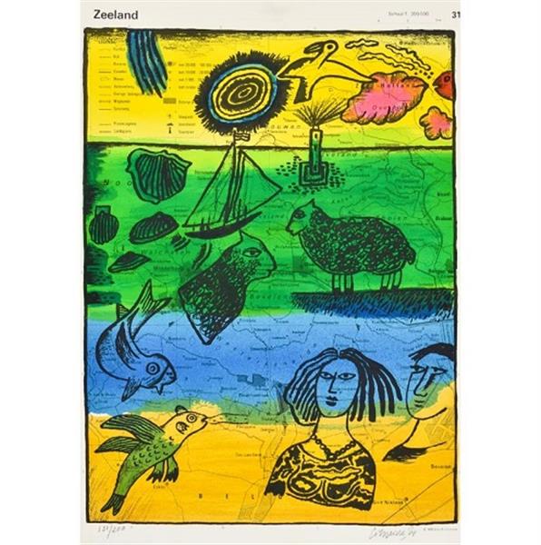 Grote foto gevraagd kunstwerken van corneille antiek en kunst litho en zeefdrukken