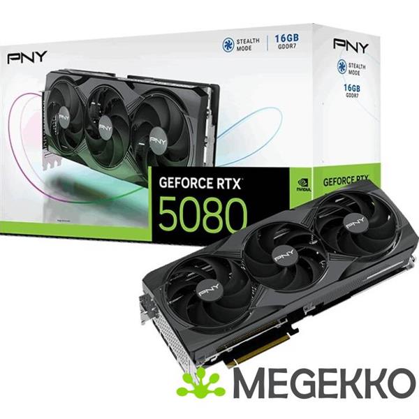 Grote foto pny geforce rtx 5080 16gb triple fan computers en software videokaarten