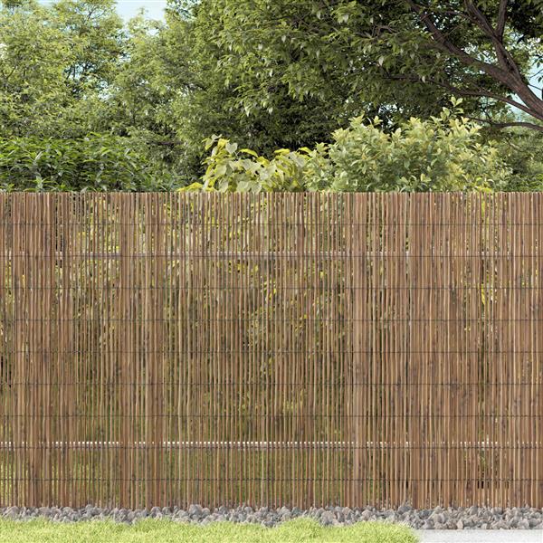 Grote foto vidaxl tuinhek naturel tuin en terras hekken en schuttingen