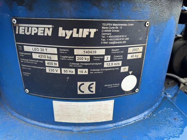 Grote foto teupen leo 30t rups hoogwerker crawler telescopic boom lift 30 meter werkhoogte 2007 doe het zelf en verbouw hoogwerkers