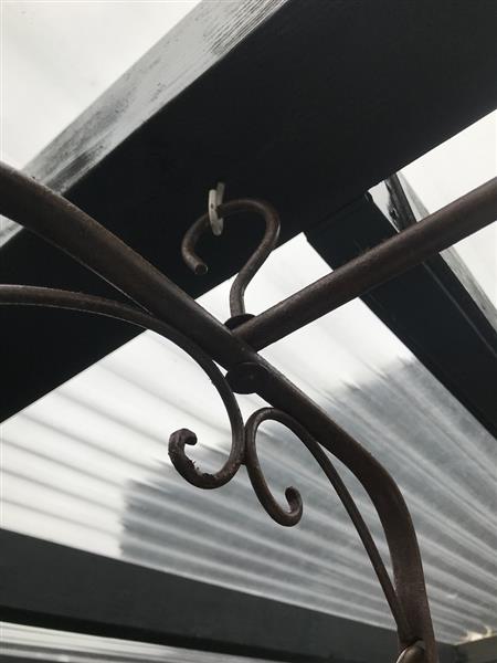 Grote foto een hang bak pannenrek bloembak kopjesrek keukenrek industri le look tuin en terras tuindecoratie