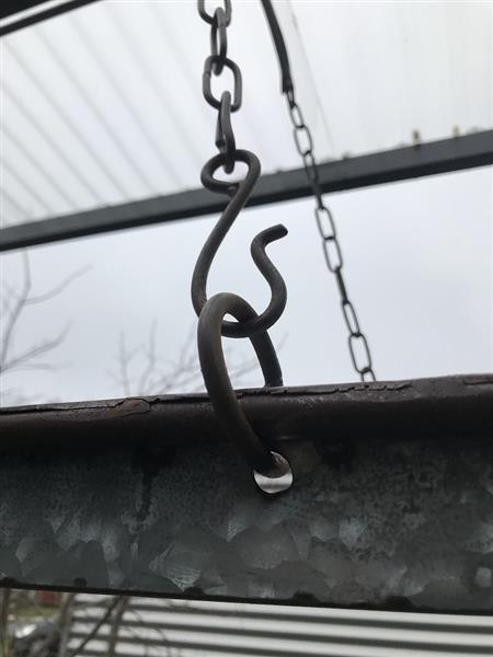 Grote foto een hang bak pannenrek bloembak kopjesrek keukenrek industri le look tuin en terras tuindecoratie
