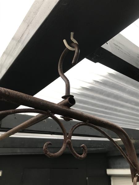 Grote foto een hang bak pannenrek bloembak kopjesrek keukenrek industri le look tuin en terras tuindecoratie