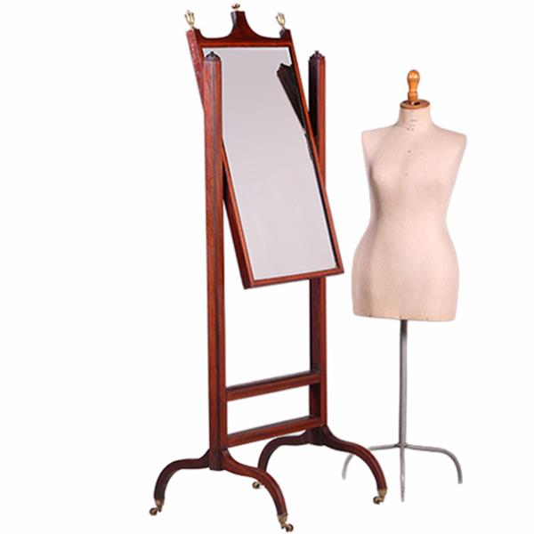 Grote foto unieke in hoogte verstelbare engelse passpiegel ook kantelbaar ca 1890 no.412015 antiek en kunst spiegels