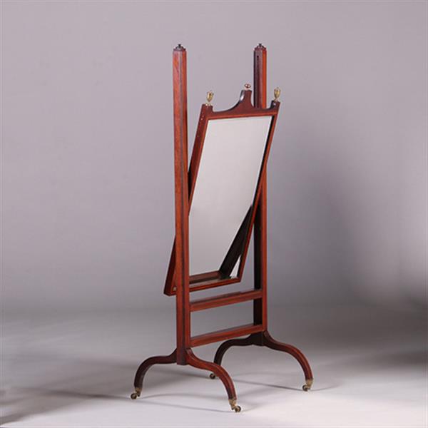 Grote foto unieke in hoogte verstelbare engelse passpiegel ook kantelbaar ca 1890 no.412015 antiek en kunst spiegels