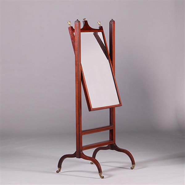 Grote foto unieke in hoogte verstelbare engelse passpiegel ook kantelbaar ca 1890 no.412015 antiek en kunst spiegels