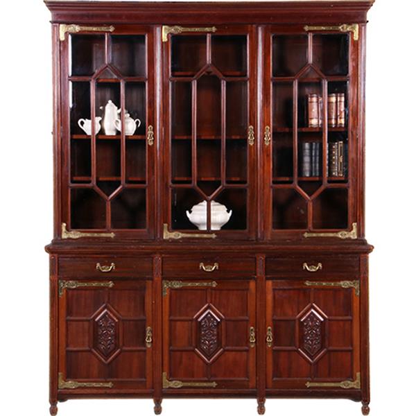 Grote foto boekenkast gemerkt maple co 6 deuren 3 laden brons beslag ca 1900 no.412040 antiek en kunst stoelen en banken
