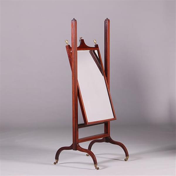 Grote foto unieke in hoogte verstelbare engelse passpiegel ook kantelbaar ca 1890 no.412015 antiek en kunst spiegels