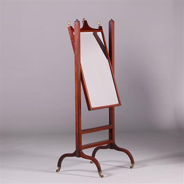 Grote foto unieke in hoogte verstelbare engelse passpiegel ook kantelbaar ca 1890 no.412015 antiek en kunst spiegels