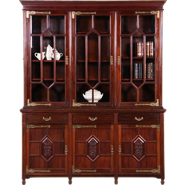 Grote foto boekenkast gemerkt maple co 6 deuren 3 laden brons beslag ca 1900 no.412040 antiek en kunst stoelen en banken