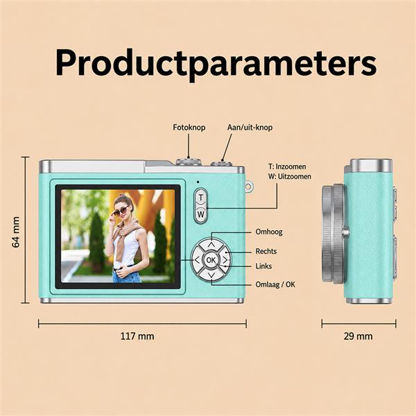 Grote foto slimlogy lk007 pro hd draaibare digitale camera blauw diversen overige diversen