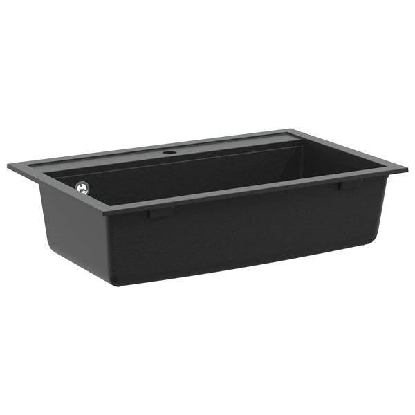 Grote foto vidaxl wasbak zwart 795 x 505 mm graniet huis en inrichting keukens