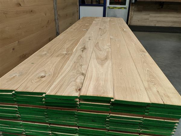 Grote foto 19x155mm eiken half rabat 300cm dakbeschot doe het zelf en verbouw hout en planken