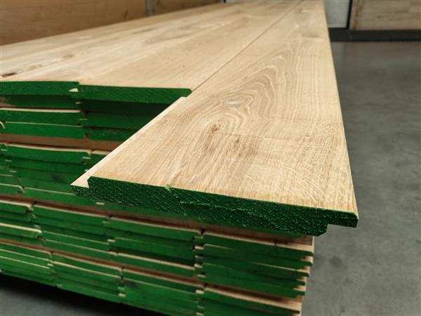 Grote foto 19x155mm eiken half rabat 300cm dakbeschot doe het zelf en verbouw hout en planken