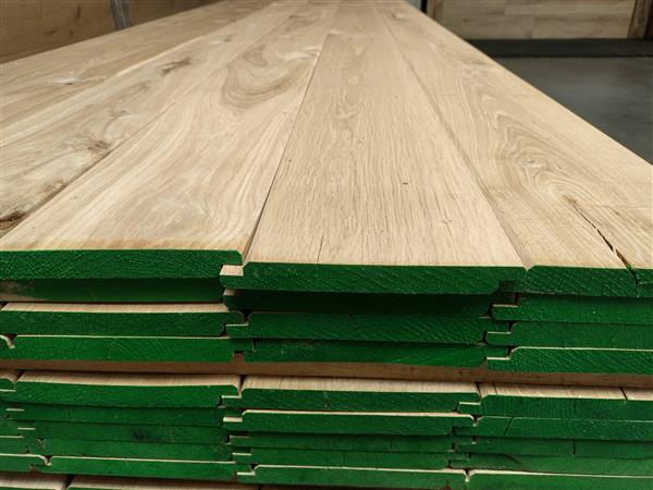 Grote foto 19x155mm eiken half rabat 300cm dakbeschot doe het zelf en verbouw hout en planken