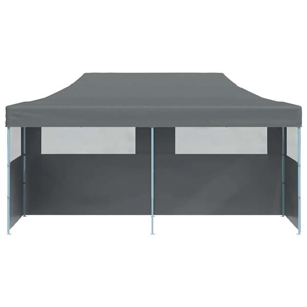 Grote foto vidaxl partytent pop up inklapbaar met zijwanden 3x6 m antraciet tuin en terras overige tuin en terras