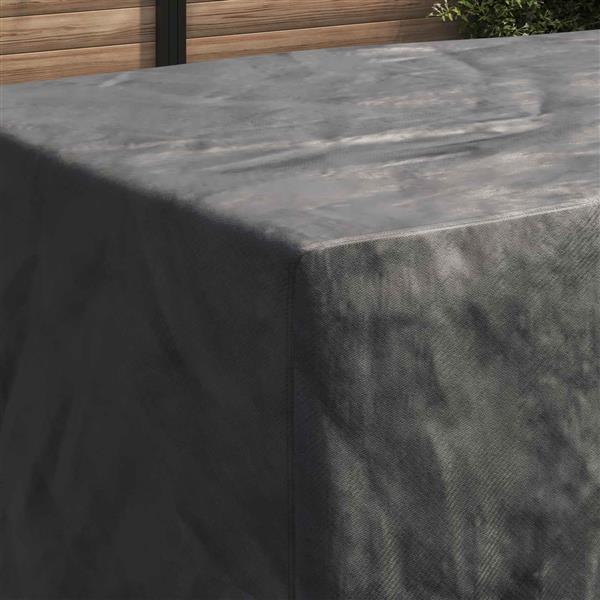 Grote foto vidaxl meubelhoes effen zwart 300 x 140 x 90 cm 210d tuin en terras tuinmeubelen