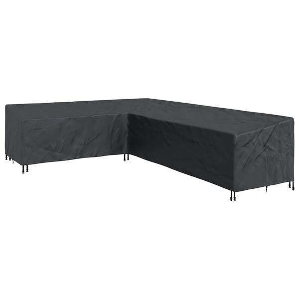 Grote foto vidaxl meubelhoes zwart 330 x 255 x 80 cm 210d oxford stof tuin en terras tuinmeubelen