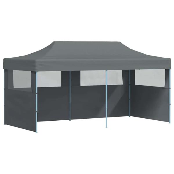 Grote foto vidaxl partytent pop up inklapbaar met zijwanden 3x6 m antraciet tuin en terras overige tuin en terras