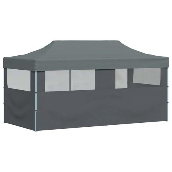 Grote foto vidaxl partytent pop up inklapbaar met zijwanden 3x6 m antraciet tuin en terras overige tuin en terras