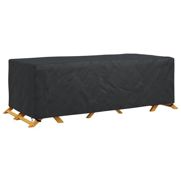 Grote foto vidaxl meubelhoes effen zwart 300 x 140 x 90 cm 210d tuin en terras tuinmeubelen