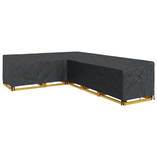 Grote foto vidaxl meubelhoes zwart 330 x 255 x 80 cm 210d oxford stof tuin en terras tuinmeubelen