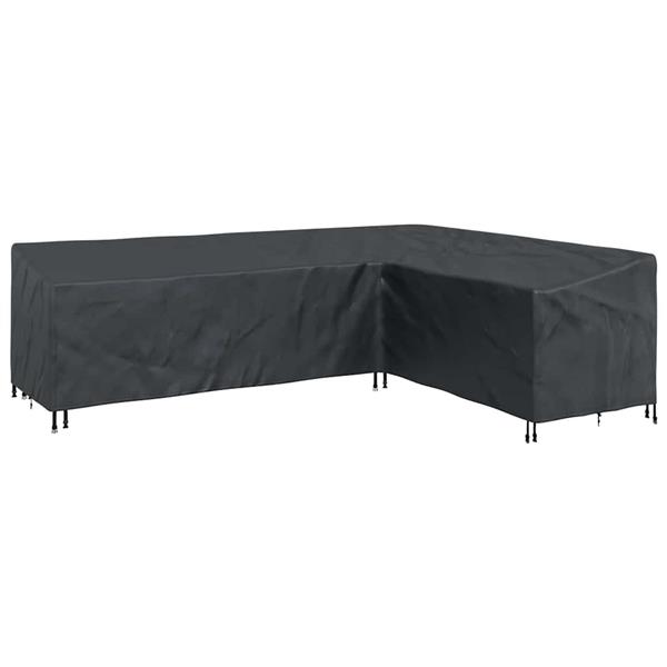 Grote foto vidaxl meubelhoes zwart 286 x 222 x 80 cm 210d oxford stof tuin en terras tuinmeubelen