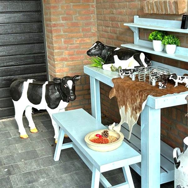 Grote foto koe beeld geit beeld varken lammetje kalf beeld tuin en terras tuinbeelden en tuinkabouters