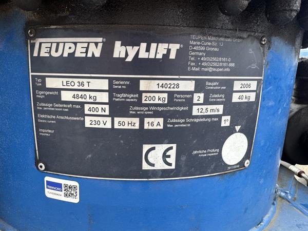 Grote foto teupen leo 36t rups hoogwerker crawler telescopic boom lift 36 meter werkhoogte 2006 doe het zelf en verbouw hoogwerkers