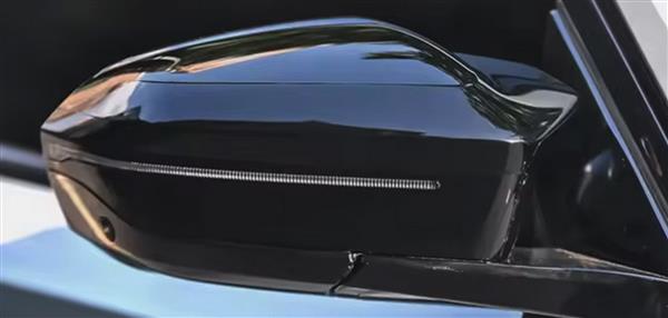 Grote foto dit betreft een bmw g60 g61 5 serie mpe style glans zwarte spiegelkappen set auto onderdelen tuning en styling