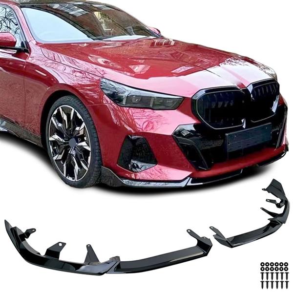 Grote foto dit betreft een bmw g60 g61 5 serie mpe glans zwarte voorlip splitter set auto onderdelen tuning en styling