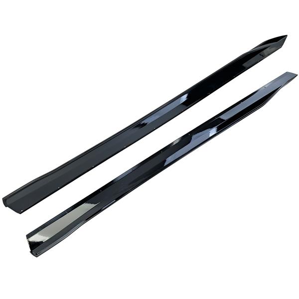 Grote foto dit betreft een set bmw g60 g61 glans zwarte mpe side skirt extensions auto onderdelen tuning en styling