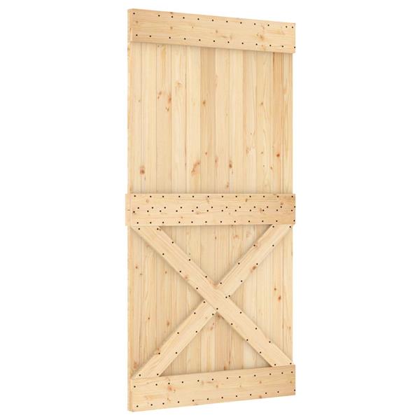 Grote foto vidaxl deur narvik naturel 100 x 210 cm massief grenenhout doe het zelf en verbouw deuren en horren