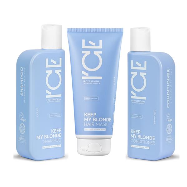 Grote foto ice professional tripple pack keep my blonde shampoo conditioner mask kleding dames sieraden