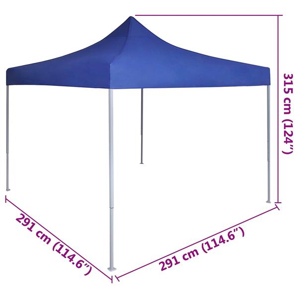 Grote foto vidaxl partytent blauw 291 x 291 x 315 cm oxford stof tuin en terras overige tuin en terras
