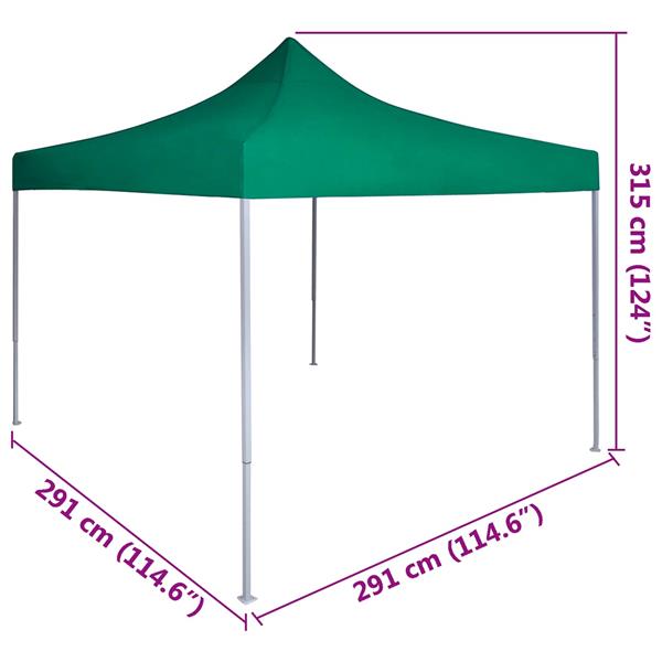 Grote foto vidaxl partytent groen 291 x 291 x 315 cm oxford stof tuin en terras overige tuin en terras