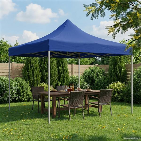 Grote foto vidaxl partytent blauw 291 x 291 x 315 cm oxford stof tuin en terras overige tuin en terras