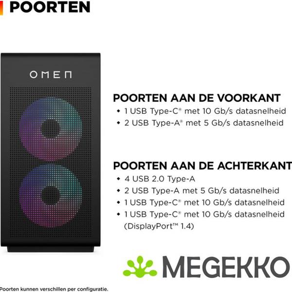 Grote foto hp omen 35l gt16 1071nd amd ryzen 7 rtx 5070 gaming desktop computers en software overige computers en software