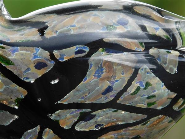 Grote foto glazen beeld zwaan handgemaakt glasgeblazen kunstwerk tuin en terras tuindecoratie