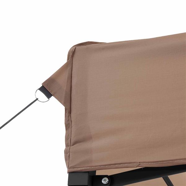Grote foto vidaxl partytent bruin 200 x 200 x 306 cm oxford stof tuin en terras overige tuin en terras