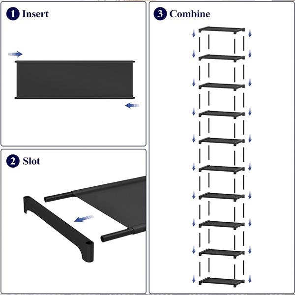 Grote foto slimlogy slimtower schoenenrek 10 niveaus stapelbaar 33x33x173 cm diversen overige diversen